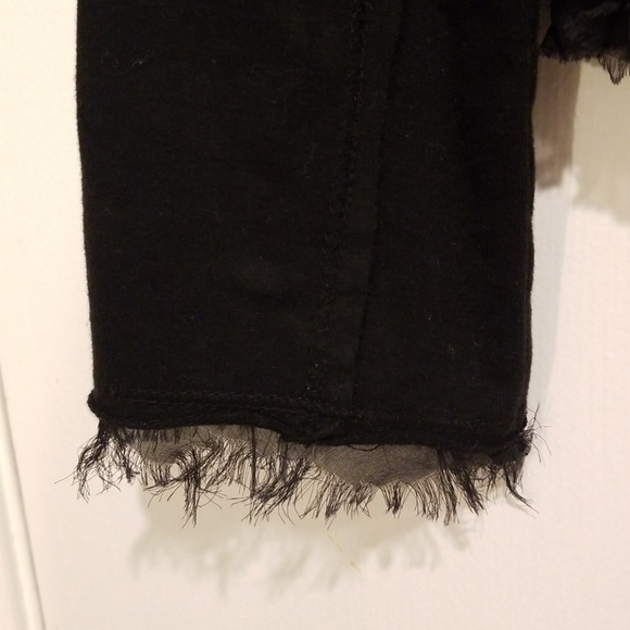 💕LUCY LOVE💕 Black Raw Edge Sweater Blazer - Picture 5 of 6